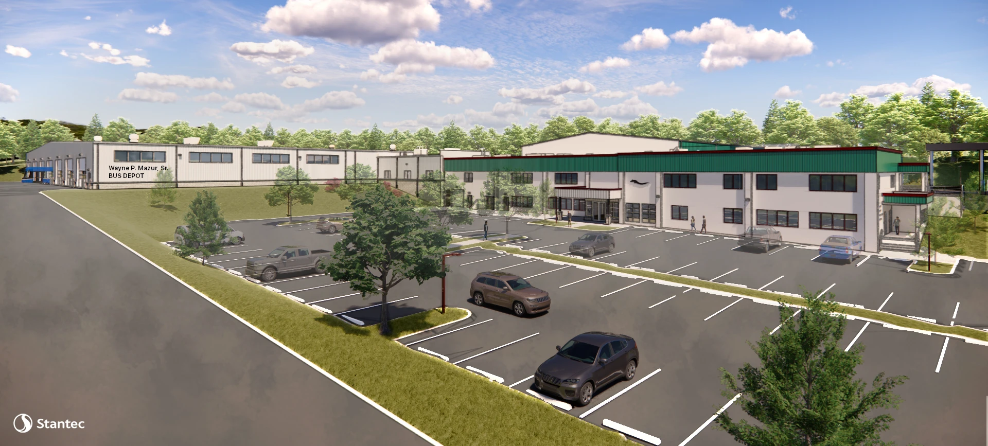 concept rendering of new bus storage garage